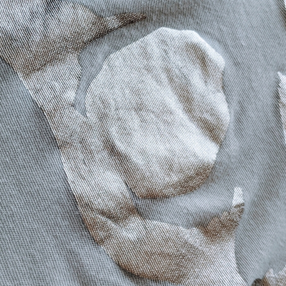 Zadig & Voltaire Tee Tunisien MC Skull V-Neck Short Sleeve Metallic Grey M NWT - Picture 14 of 16